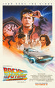 Back to the Future Movie Poster Print featuring the iconic DeLorean.