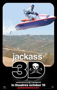 Jackass 3-D Movie Poster Print featuring vibrant colors and bold design.