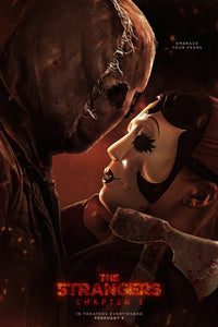 The Strangers Chapter 3 Movie Poster Print featuring horror elements.