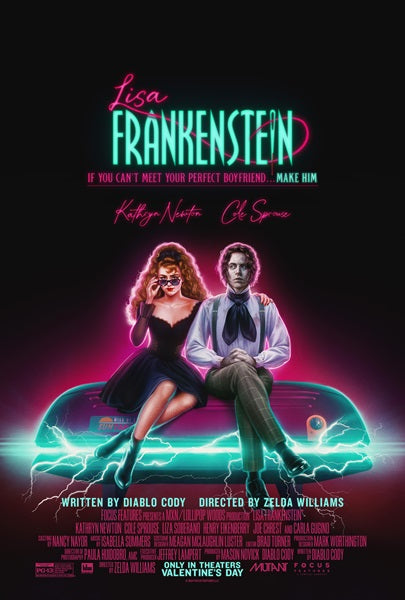Lisa Frankenstein Movie Poster Print featuring vibrant colors and design.