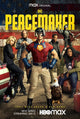 Peacemaker movie poster print featuring vibrant artwork.