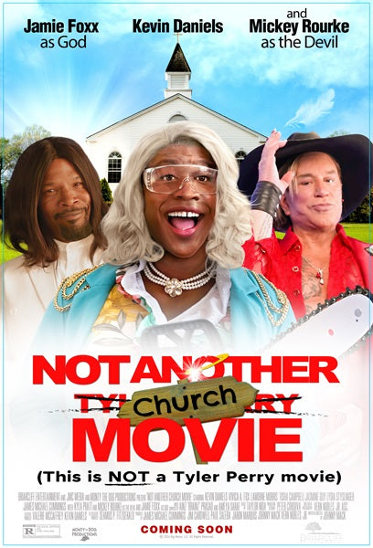 Not Another Church Movie Poster Print showcasing humorous design.