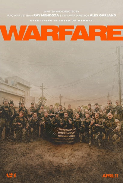 Warfare Movie Poster Print showcasing dramatic action and warfare scenes.