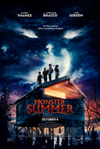 Monster Summer Movie Poster Print featuring vibrant colors and dynamic imagery.