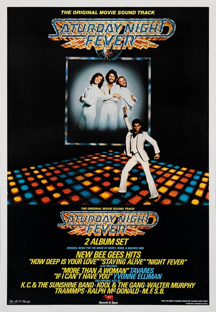 Saturday Night Fever Movie Poster Print showcasing classic disco culture.