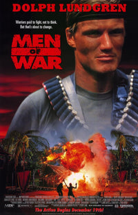 Men of War Movie Poster Print featuring intense war drama imagery.