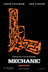 The Mechanic Movie Poster featuring dramatic visuals, 27x40 inches.