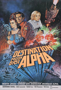 Destination Moonbase Alpha Movie Poster showcasing interstellar exploration theme.