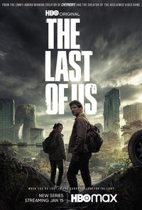 The Last of Us movie poster print featuring post-apocalyptic artwork.