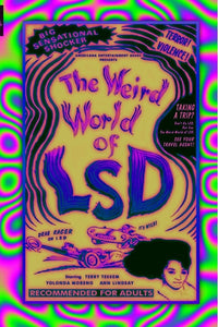 The Weird World of LSD Movie Poster Print featuring psychedelic imagery.