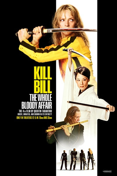 Kill Bill: The Whole Bloody Affair Movie Poster showcasing dynamic artwork.