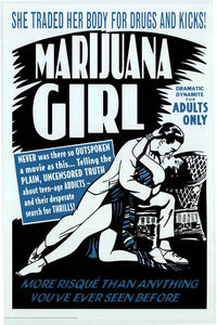 Marijuana Girl Movie Poster - 11x17 Print featuring vibrant colors and unique design.