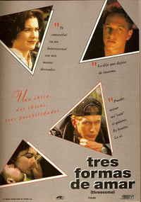 Threesome Movie Poster Print showcasing vibrant colors and cinematic theme.