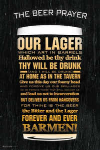 Beer Prayer Poster Print - Rolled Art for Home & Office