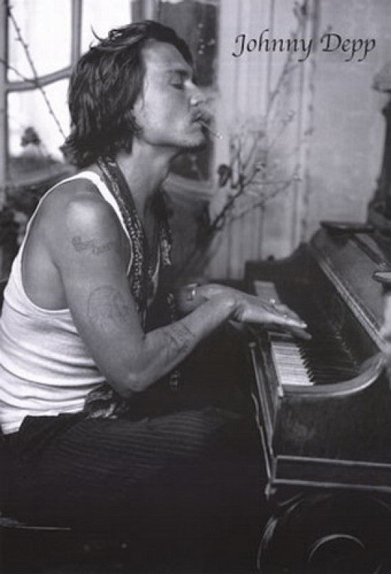 Johnny Depp Piano Poster Print - 22x34 Rolled Poster
