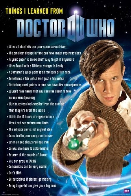 Doctor Who - Things I Learned Rolled Poster Print