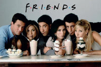 Friends TV Cast Sharing Milkshake Poster Print - 34x22
