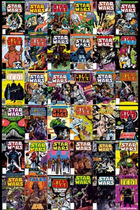 Star Wars Comic Book Covers Poster Print - 22x34