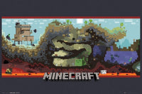 Minecraft Micro World Landscape Poster Print - 34x22