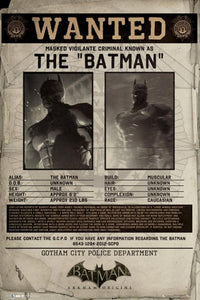 Batman Arkham Origins Wanted Poster Print - 24x36