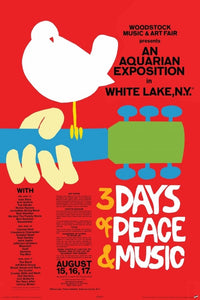 Woodstock Concert Poster Print - 22x34 Rolled Poster