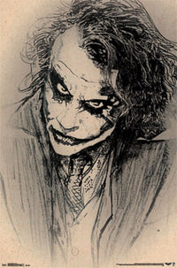 Batman Joker Sketch Poster Print - 22x34 Rolled Art