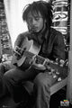 Bob Marley Playing Guitar Poster Print - 22x34