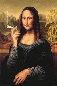 Mona Lisa with a Joint Poster Print - 22x34