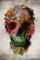 Floral Skull Art Poster Print - Unique Decorative Artwork