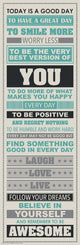 Laugh More Be Awesome Motivational Poster Print - 12x36