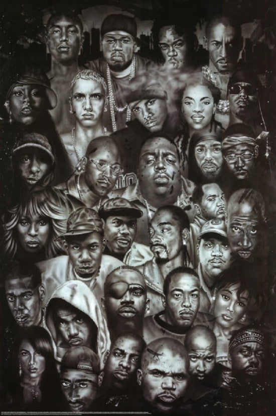 Legends of Rap and Hip Hop Rolled Poster Print