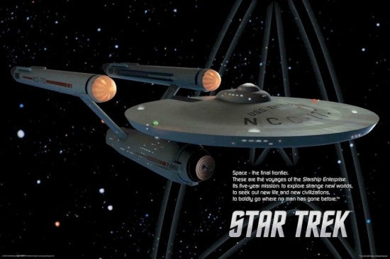 Star Trek Starship Enterprise Poster Print - 22x34