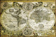 World Map Gold Historical Poster Print - 22x34