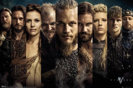 Vikings Cast Poster Print - 24x36 Rolled Artwork