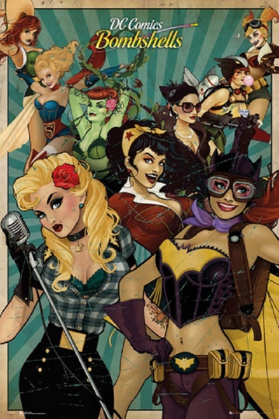 DC Comics Bombshells Poster Print - Rolled Art for Home or Office
