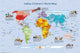World Map Children's Educational Poster Print 22x34