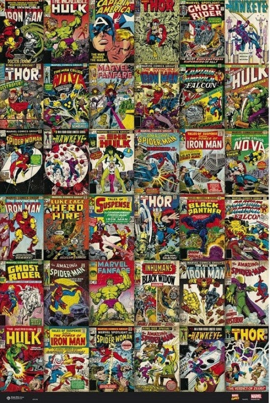 Marvel Comic Book Covers Poster Print - 24x36 | Posterazzi