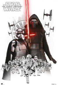 Star Wars: The Force Awakens Empire White Rolled Poster Print