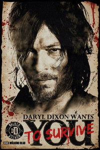 Walking Dead Daryl Dixon Wants You Poster Print 24x36