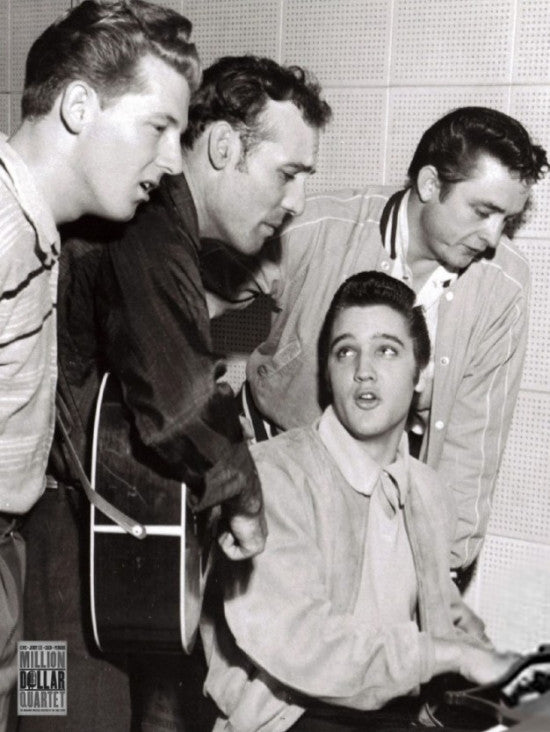 Million Dollar Quartet Poster Print Featuring Elvis, Cash, Lewis & Perkins