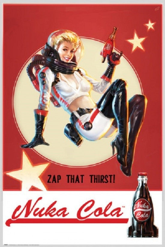 Fallout 4 Nuka Cola Poster Print - 24x36 Rolled Art