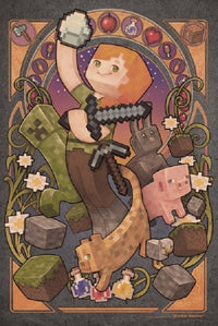 Minecraft Sword Rolled Poster Print - 22x34