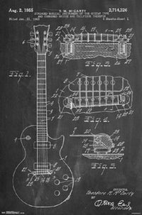 Guitar Patent Diagram Poster Print by Cole Borders - 22x34