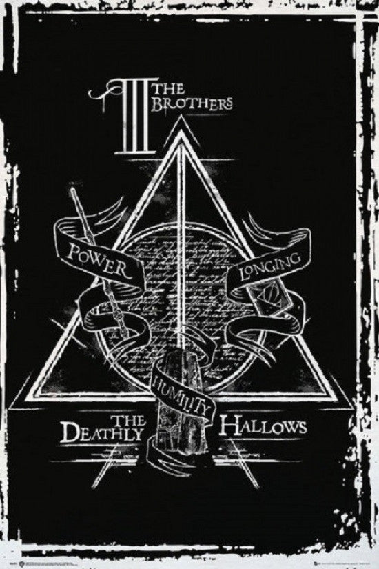 Harry Potter Deathly Hallows Graphic Poster Print - 24x36