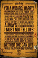 Harry Potter Quotes Rolled Poster Print - 24x36