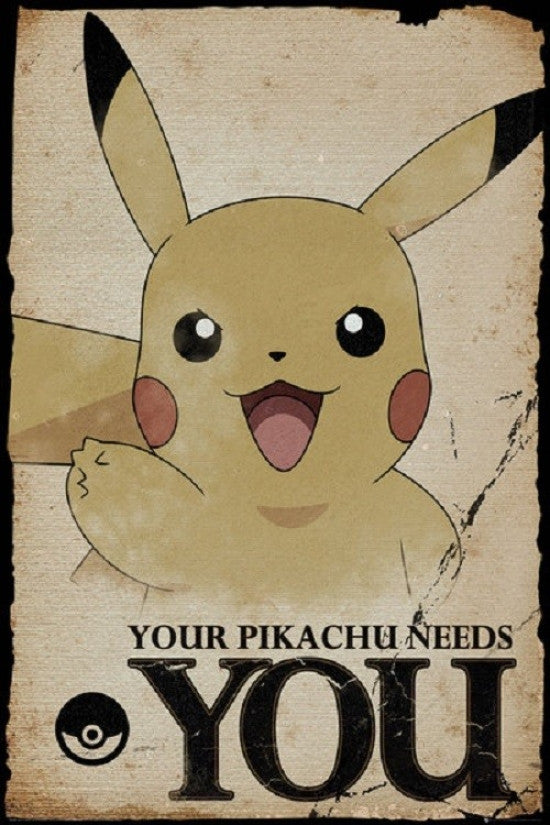 Pokemon Pikachu Needs You Poster Print - 22x34 Rolled Poster