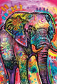 Dean Russo Elephant Poster Print - Vibrant Animal Artwork