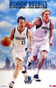 Runnin' Buddies Poster Print featuring vibrant colors and lively design.