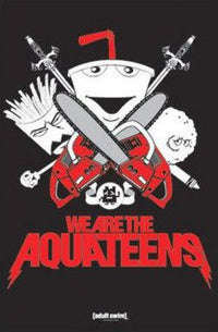 Aqua Teen Red & Black with Chainsaws Rolled Poster Print