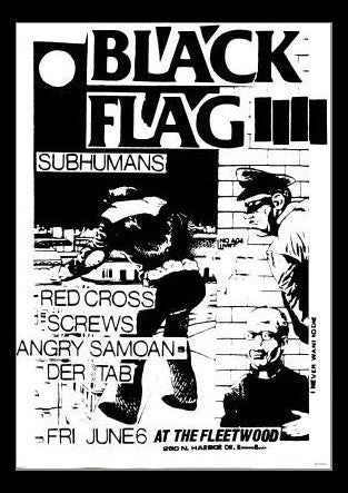 Black Flag Subhumans Poster Print - 22x34 Rolled Poster